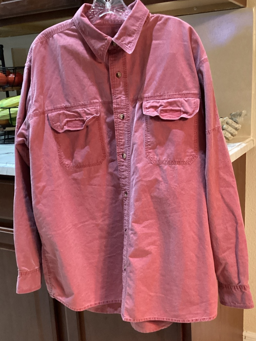 RedHead Washed Pink Long-Sleeve Button-Down Shirt Jacket